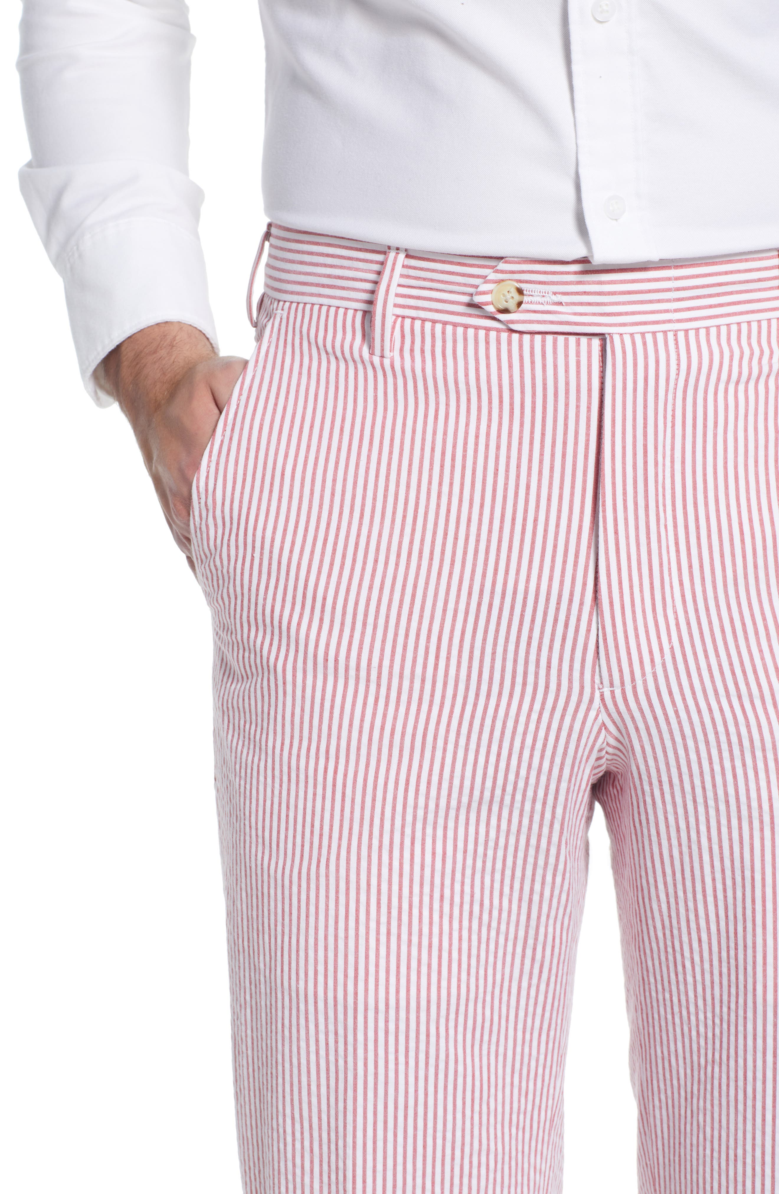 Berle Flat Front Seersucker Pants 