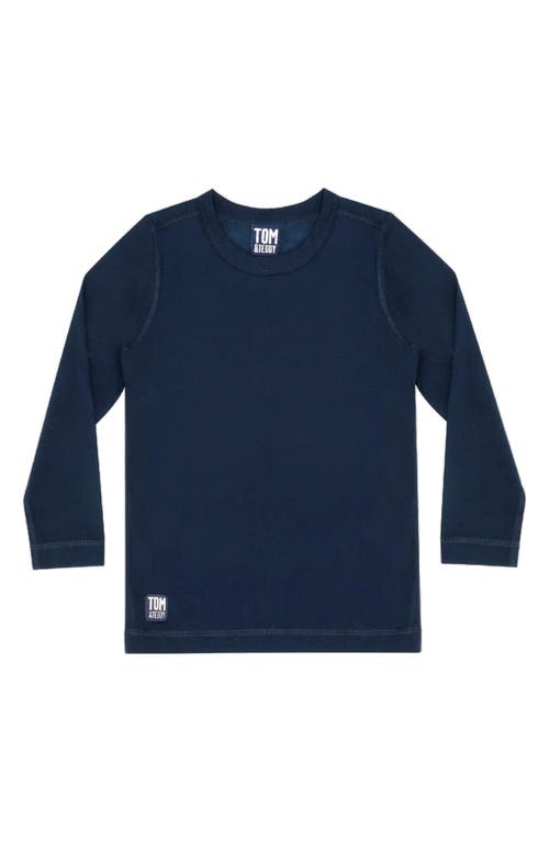 Tom & Teddy Kids' Long Sleeve Rashguard in Deep Blue at Nordstrom, Size 1-2Y