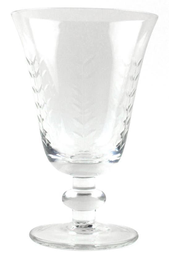 8 Oak Lane Set Of 4 Etched Wineglasses In Transparent