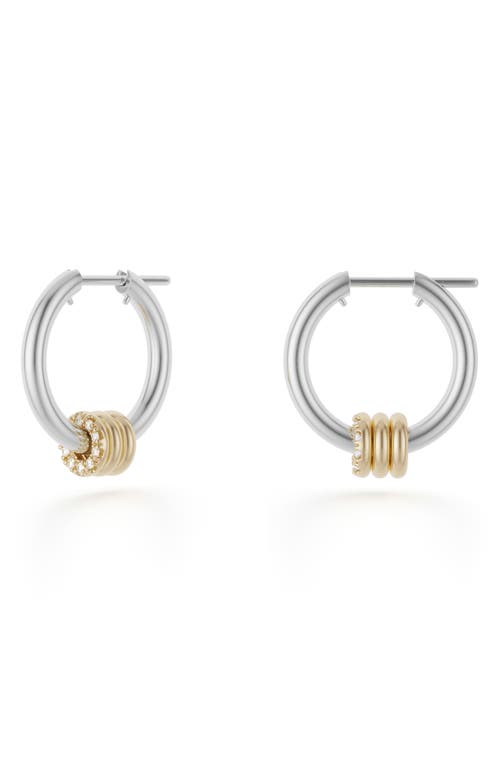 Spinelli Kilcollin Ara Diamond Hoop Earrings In Silver/yellow Gold