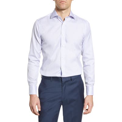 Canali Impeccabile Regular Fit Check Dress Shirt, Blue