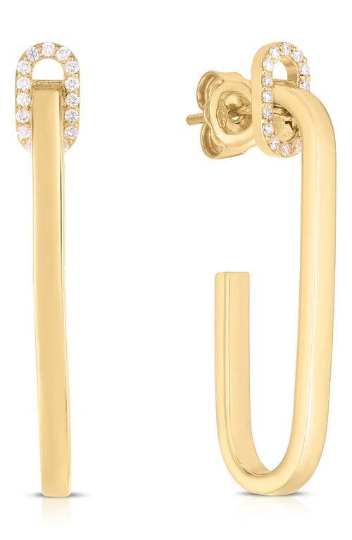 Roberto Coin Link Drop Earrings in Yellow Gold at Nordstrom