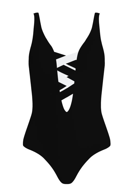Valimare St Martin Bandage One-piece Swimsuit In Black