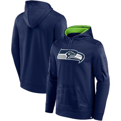 Women's '47 Heathered College Navy Seattle Seahawks Cover Star Emerson  Raglan Pullover Sweatshirt