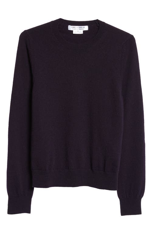 Shop Comme Des Garçons Comme Des Garçons Cashmere Crewneck Sweater In Navy