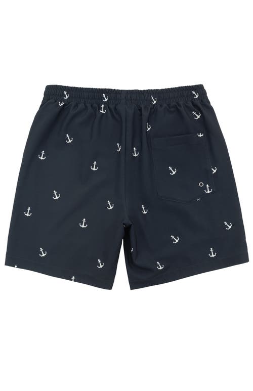 Shop Rokka&rolla Compression Liner Stretch Swim Trunks Upf 50+ In Navy Ankor