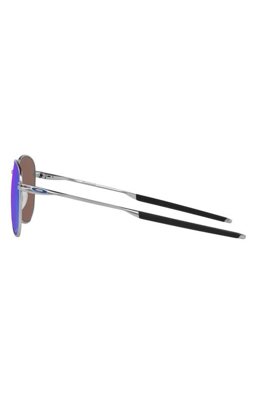 Oakley 57mm Pilot Sunglasses In Satin Chrome/prizm Sapphire