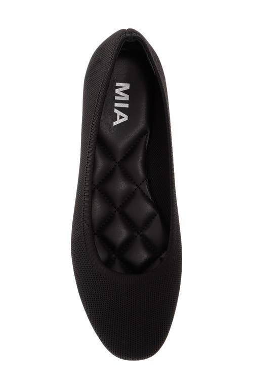 Mia Brendy Womens Slip-on Knit Ballet Flats In Black