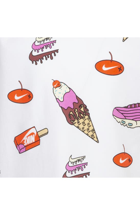 Shop Nike Kids' Food Print T-shirt In White