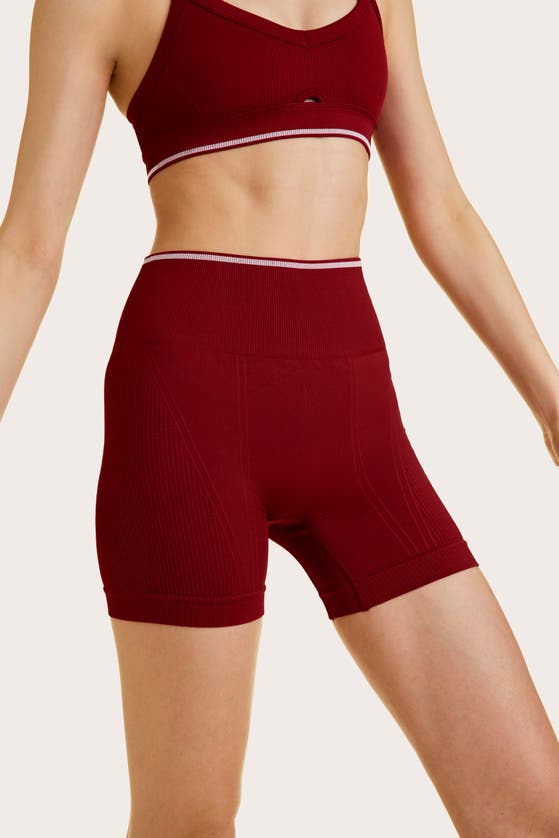 Shop Alala Barre Seamless Short In Garnet