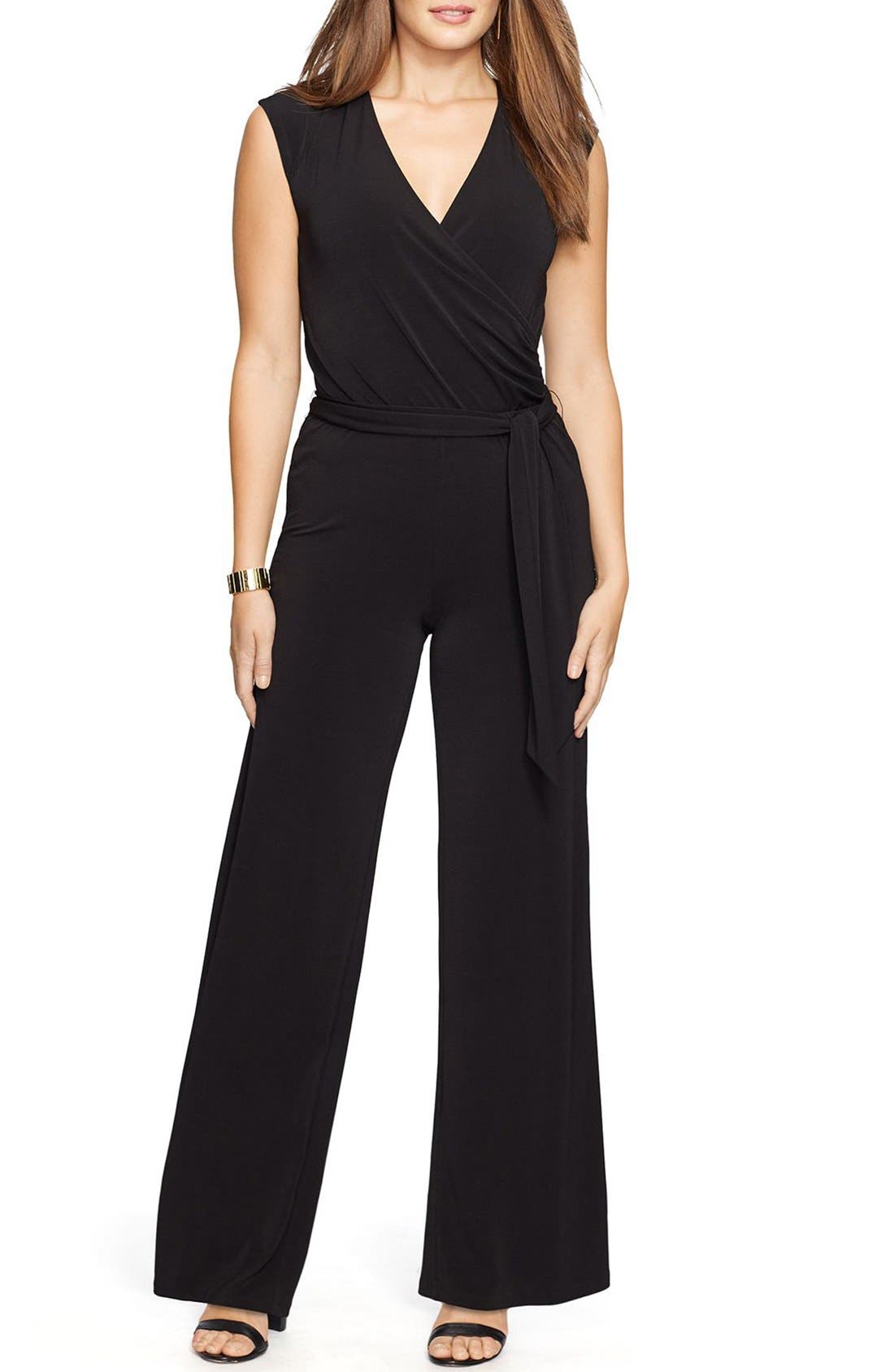 lauren ralph lauren wide leg jumpsuit