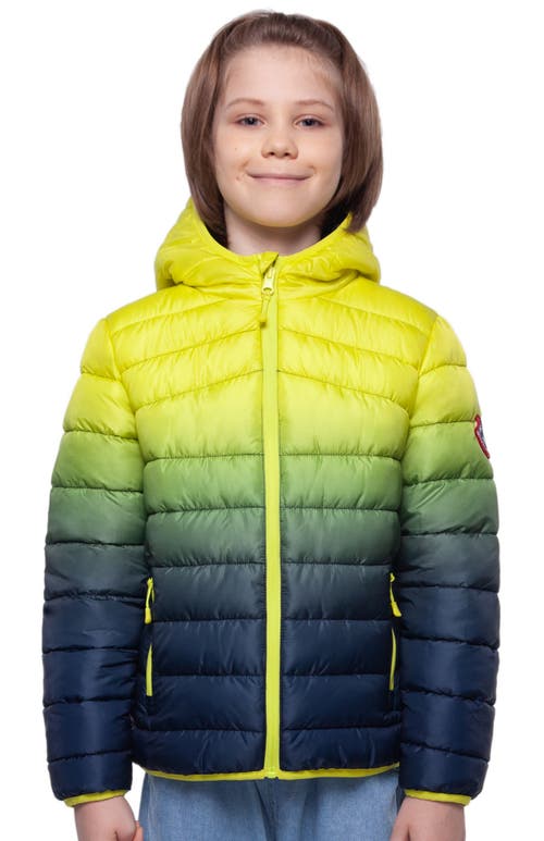 Rokka&rolla Kids' Reversible Lightweight Puffer Jacket In Neon Gradient