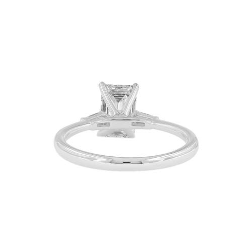 Shop Luvmyjewelry Solene 14k White Gold Emerald Cut Lab Grown Diamond 3 Stone Engagement Ring