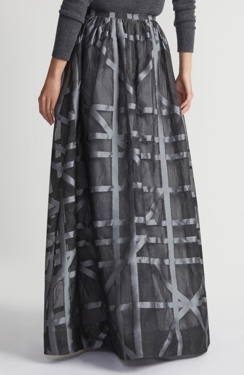 Shop Lafayette 148 New York Floor Plan Fil Coupé Maxi Skirt In Steel