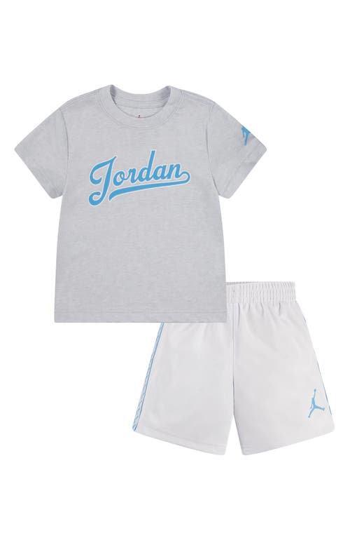 Jordan Kids' Flight Graphic T-Shirt & Mesh Shorts Set in White at Nordstrom, Size 2T