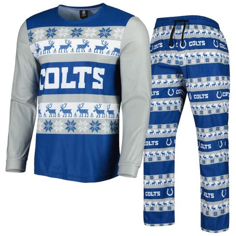 FOCO College Navy Seattle Seahawks Team Ugly Pajamas Set