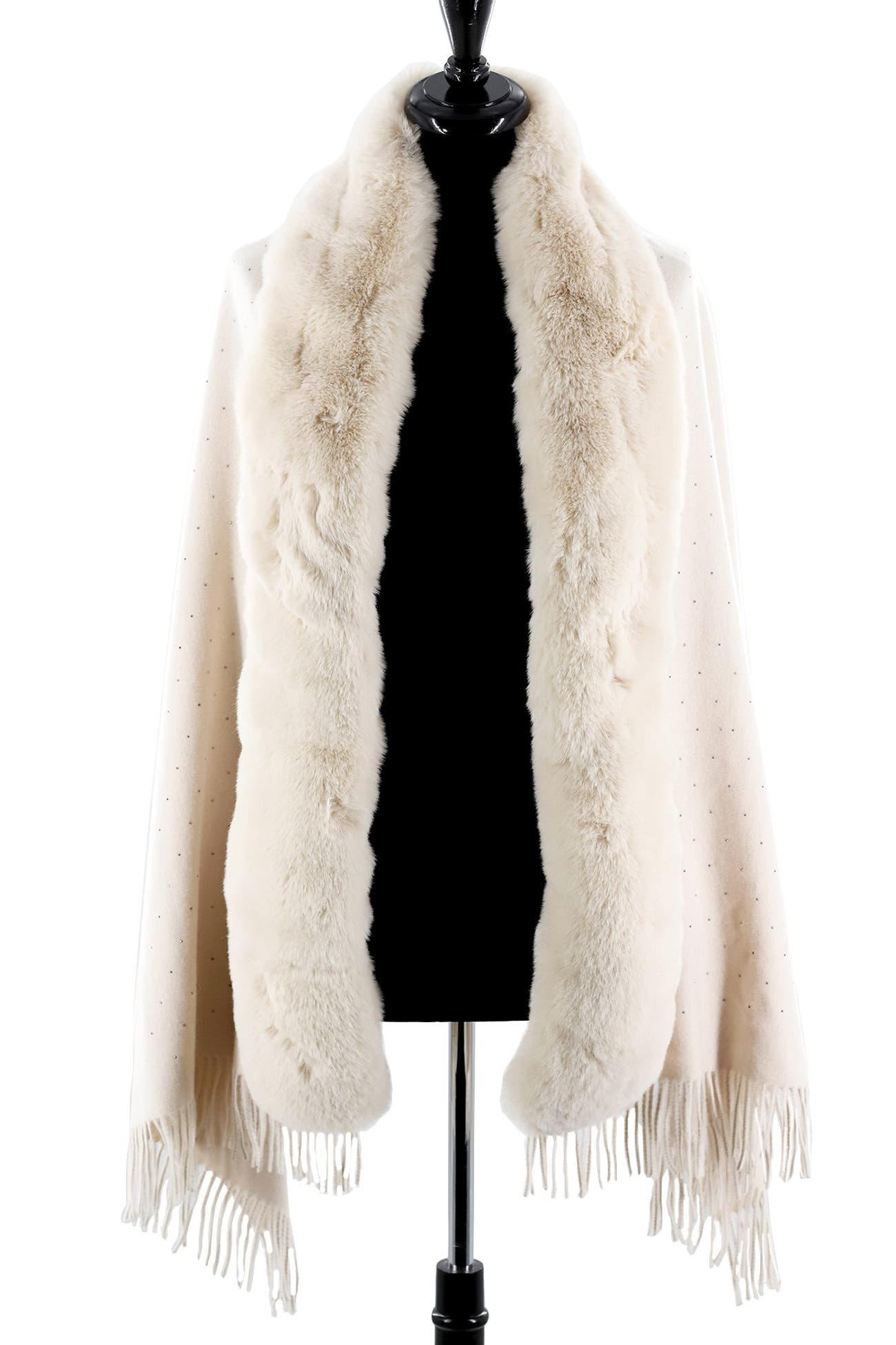 La Fiorentina Embellished Faux Fur Trim Wrap Nordstrom Rack