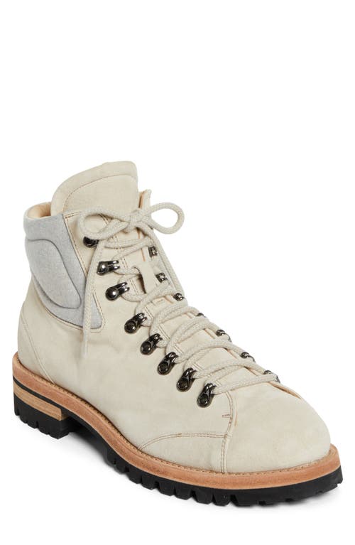 Shop Eleventy Mixed Media Utility Boot In Sand And Gray