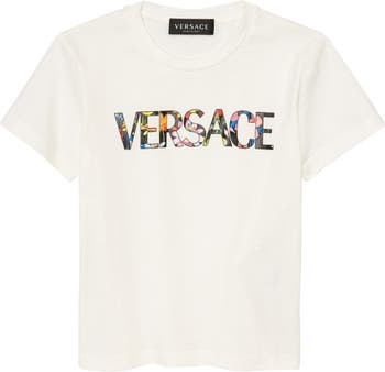 Versace Kids' Floral Logo Cotton Graphic Tee | Nordstrom