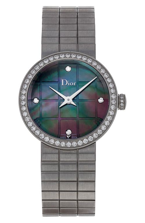 Watchfinder & Co. Christian Dior Preowned La D De Dior Diamond Bracelet Watch, 25mm in Charcoal Grey at Nordstrom