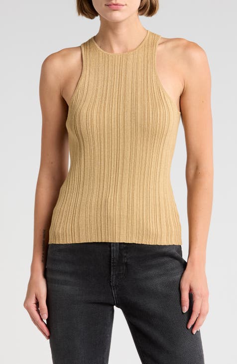 The Signature Shimmer Knit Cutaway Sweater Tank