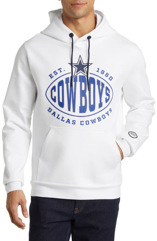 Shop Hugo Boss Boss X Nfl Touchback Graphic Hoodie In Dallas Cowboys White