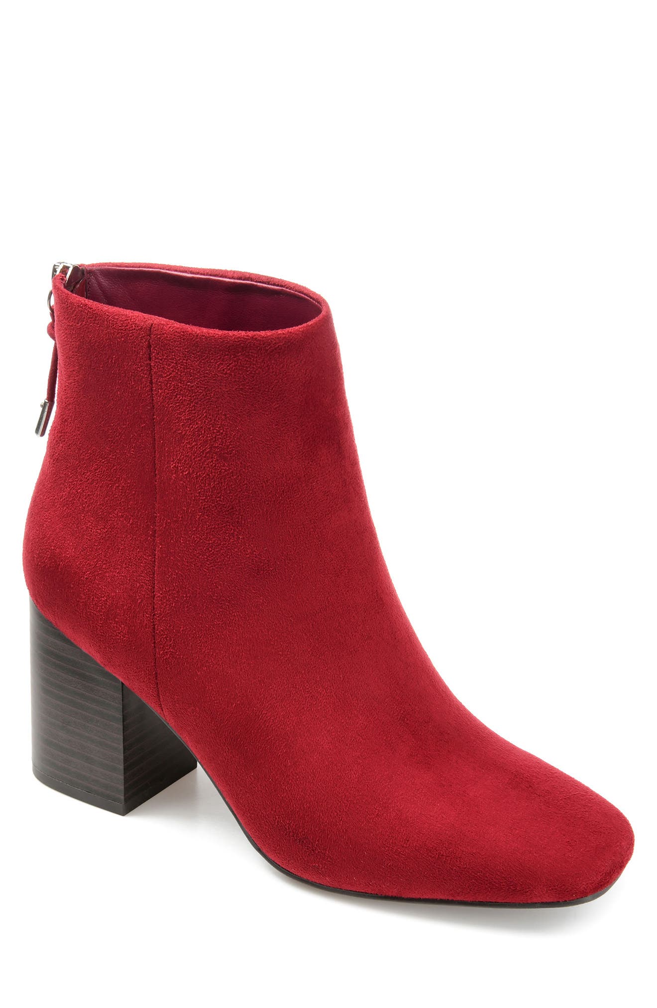 red block booties