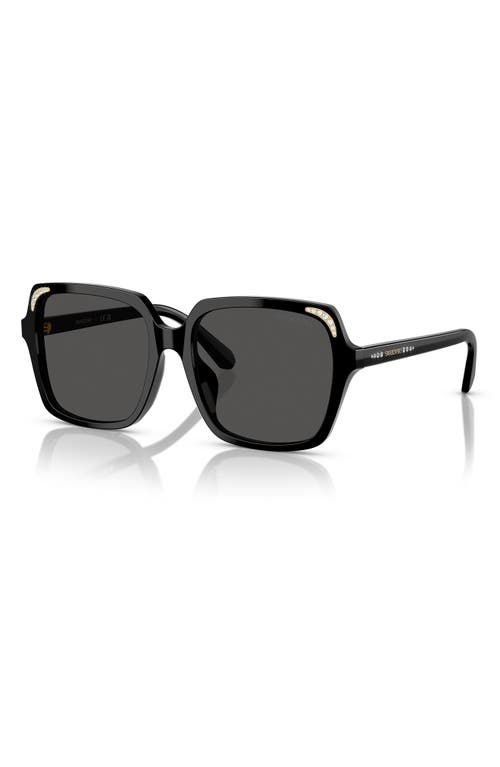 Swarovski 56mm Square Sunglasses In Black