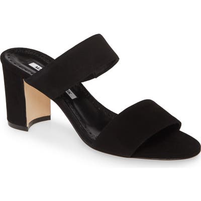 Manolo Blahnik Kalita Strappy Slide Sandal, Black