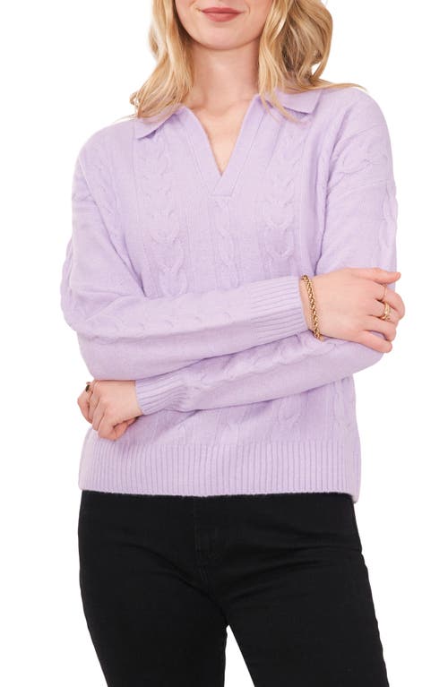 1.STATE Cable Knit Collared Sweater in Azalea Pink