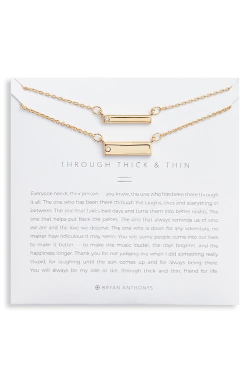 Bryan Anthonys Through Thick & Thin Necklace Set in Gold