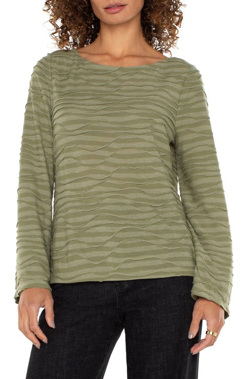 Shop Liverpool Soutache Flare Sleeve Top In Spanish Olive