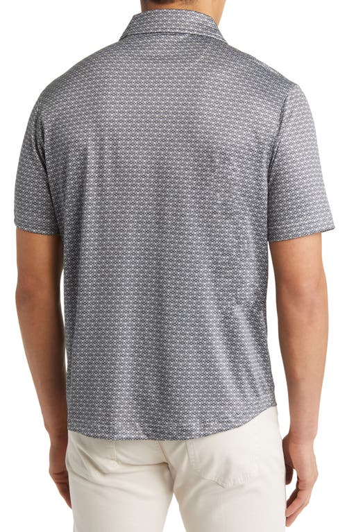 JOHNSTON & MURPHY JOHNSTON & MURPHY XC4® GEO PRINT PERFORMANCE SHORT SLEEVE BUTTON-UP SHIRT 