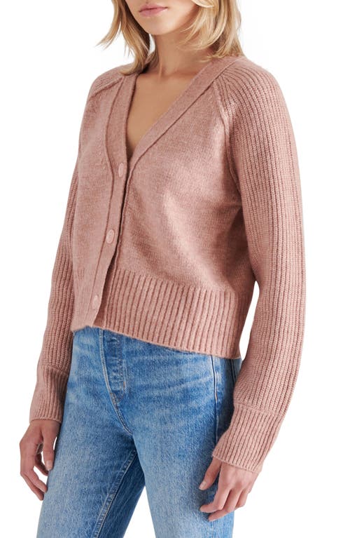 Shop Steve Madden Beckie V-neck Cardigan In Hazelnut