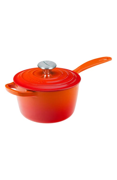 Le Creuset Signature 1.75-Quart Enameled Cast Iron Saucepan in Flame at Nordstrom