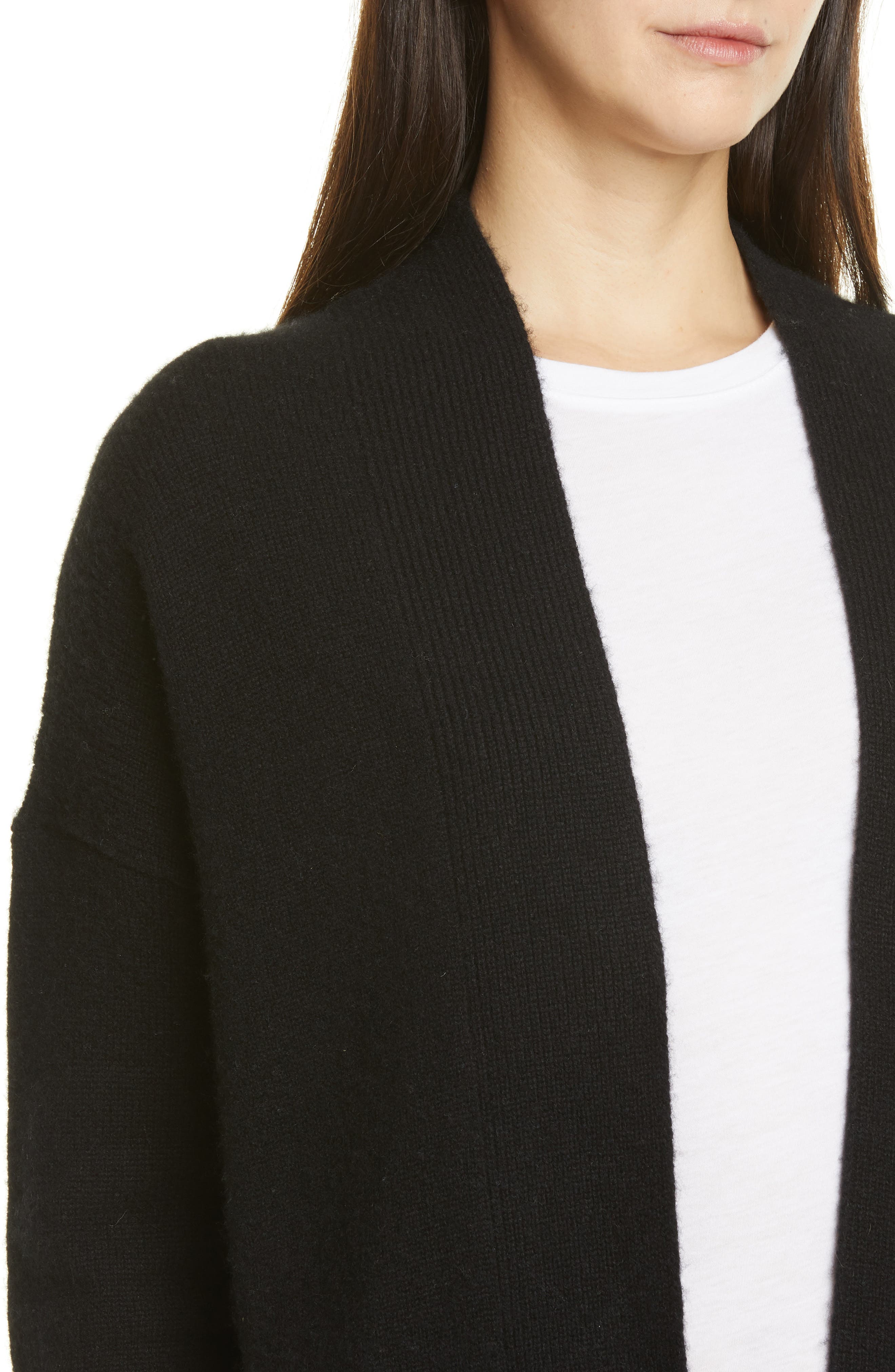vince ribbed wool & cashmere cardigan