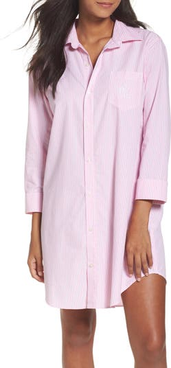 Lauren Ralph Lauren Cotton Poplin Sleep Shirt | Nordstrom