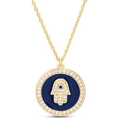 Lesa Michele Hamsa Pendant Necklace