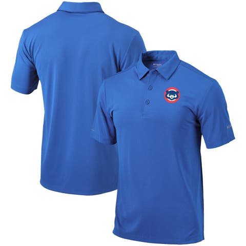 Men's Atlanta Braves Columbia Royal Cooperstown Collection Tamiami  Button-Down Omni-Shade Shirt