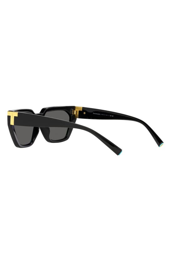 Shop Tiffany & Co 56mm Irregular Sunglasses In Black