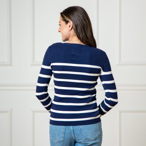 HOPE & HENRY CREW NECK BUTTON SWEATER