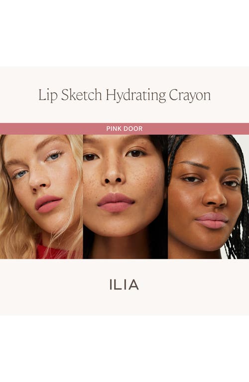 Ilia Lip Sketch Hydrating Lipstick + Lip Liner Crayon Pink Door 0.08 oz In Pink Door