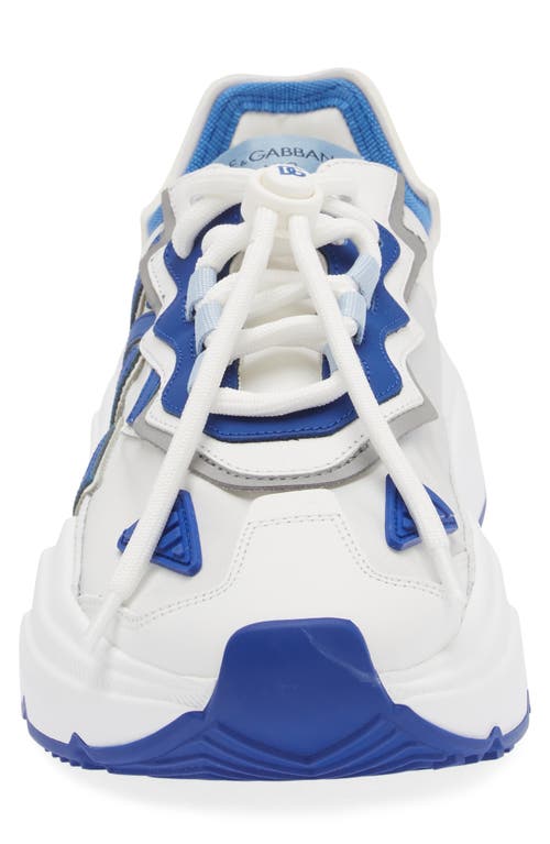 Dolce & Gabbana Daymaster Dg Logo Runner Sneakers In 80001 Bianco