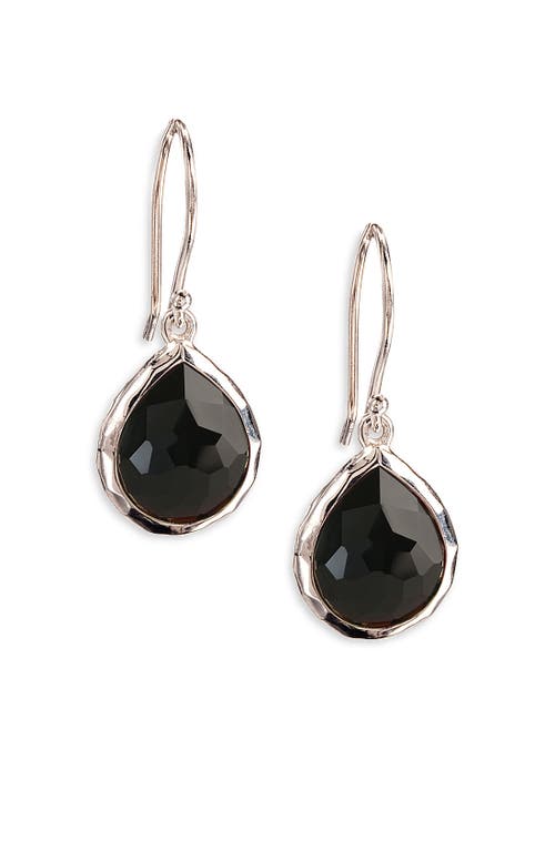 Ippolita Rock Candy® Teeny Teardrop Earrings In Silver/onyx