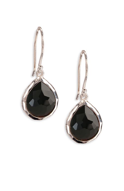 Ippolita Rock Candy Teeny Teardrop Earrings in Silver/Onyx at Nordstrom