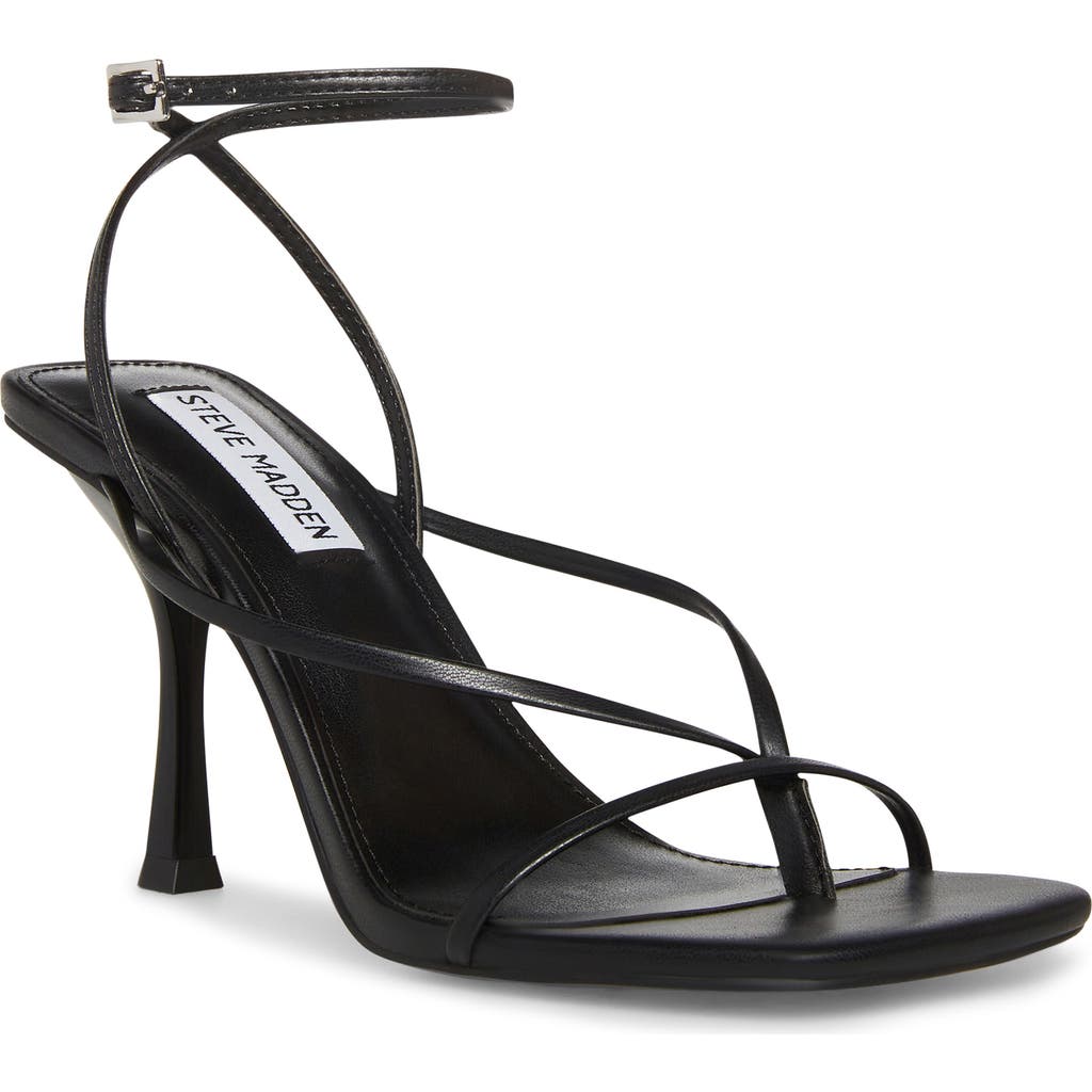 Shop Steve Madden Annie Ankle Strap Sandal In Black