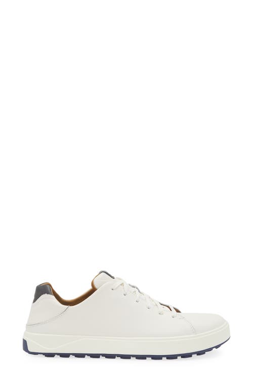 Shop Olukai Wai'alae Waterproof Leather Golf Shoe In White/white