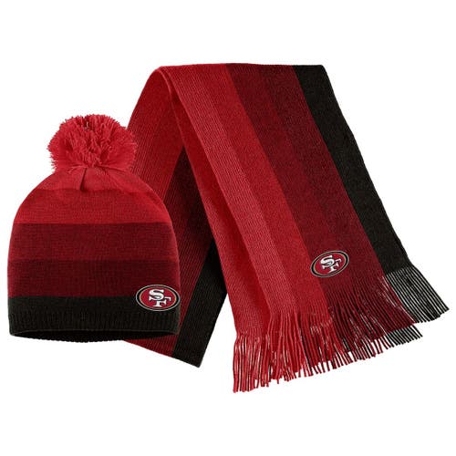 Women's WEAR by Erin Andrews Scarlet San Francisco 49ers Ombre Pom Knit Hat and Scarf Set in Green