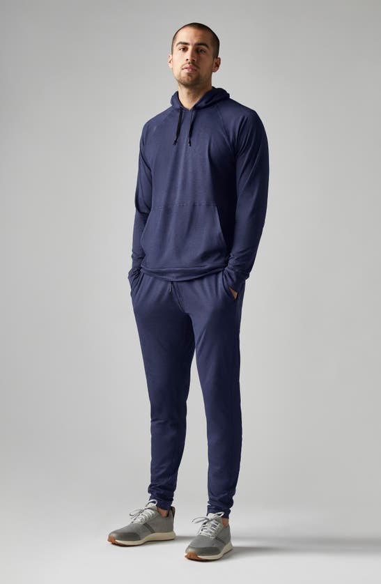 Shop Rhone Ooo Tapered Knit Pants In Navy