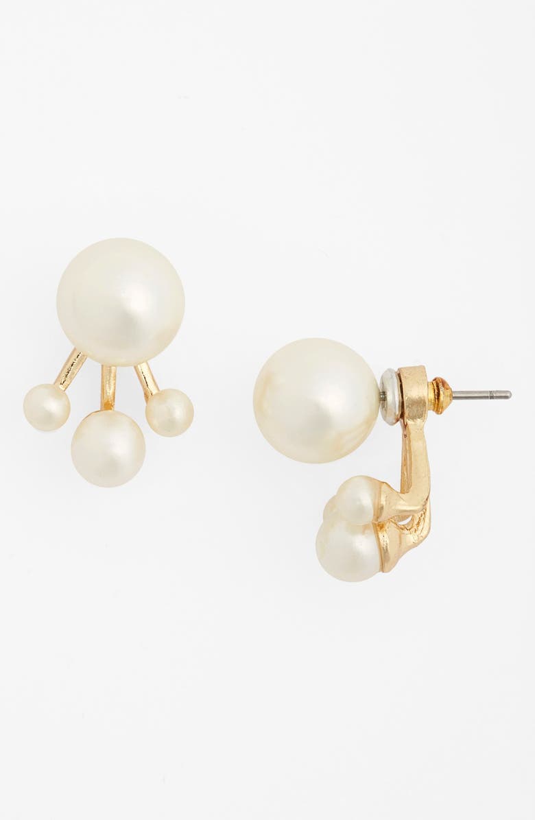 Topshop Pearly Front & Back Earrings | Nordstrom
